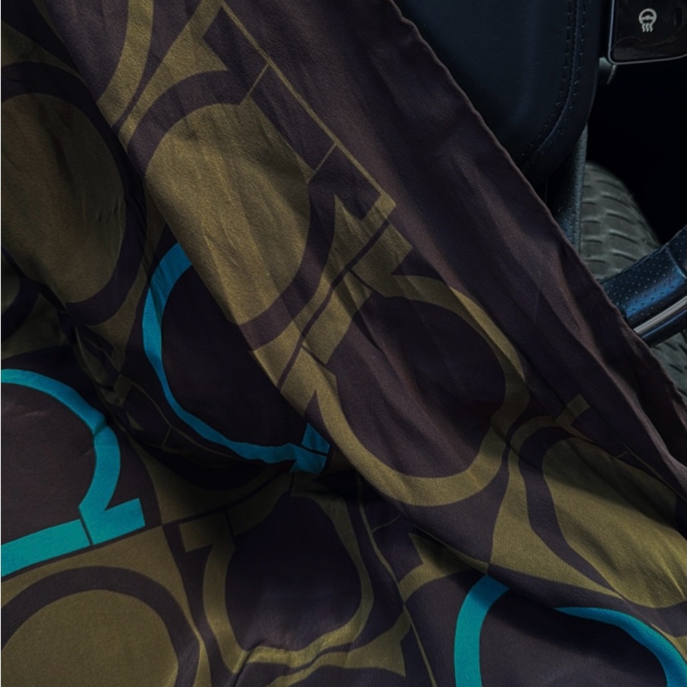 Salvatore Ferragamo Silk Printed Square Scarf